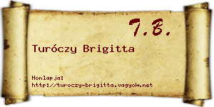 Turóczy Brigitta névjegykártya
